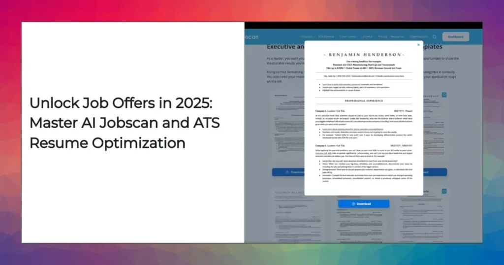 AI Jobscan tool optimizing resume for ATS compatibility and higher job search success