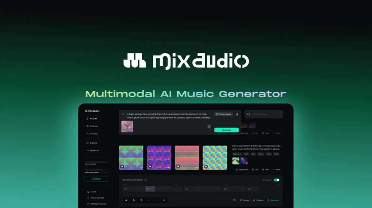 Music generator software interface