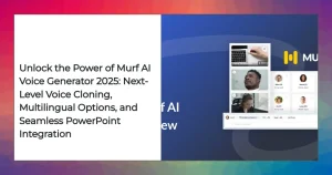 Murf AI Voice Generator 2025 user interface with voice customization and project management tools