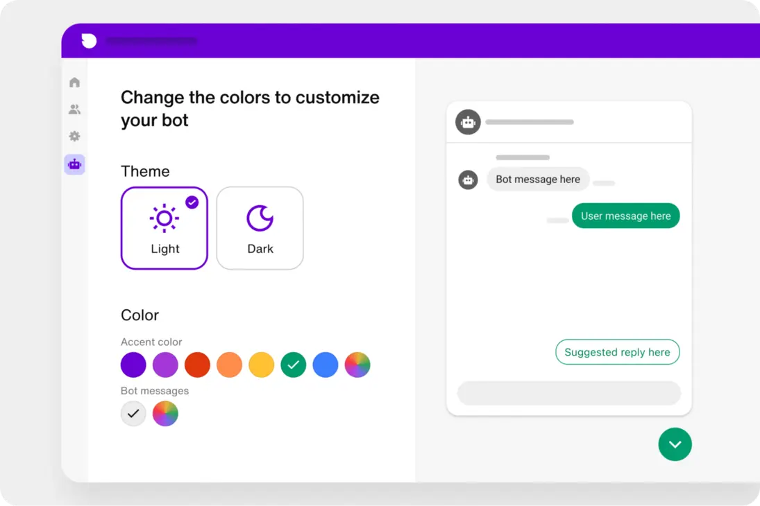 Custom AI conversation UI