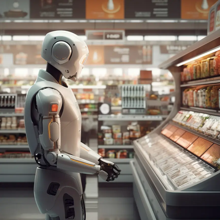 Retail AI automation concept