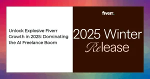 Graphs showing Fiverr freelance marketplace growth and AI gig surge in 2025