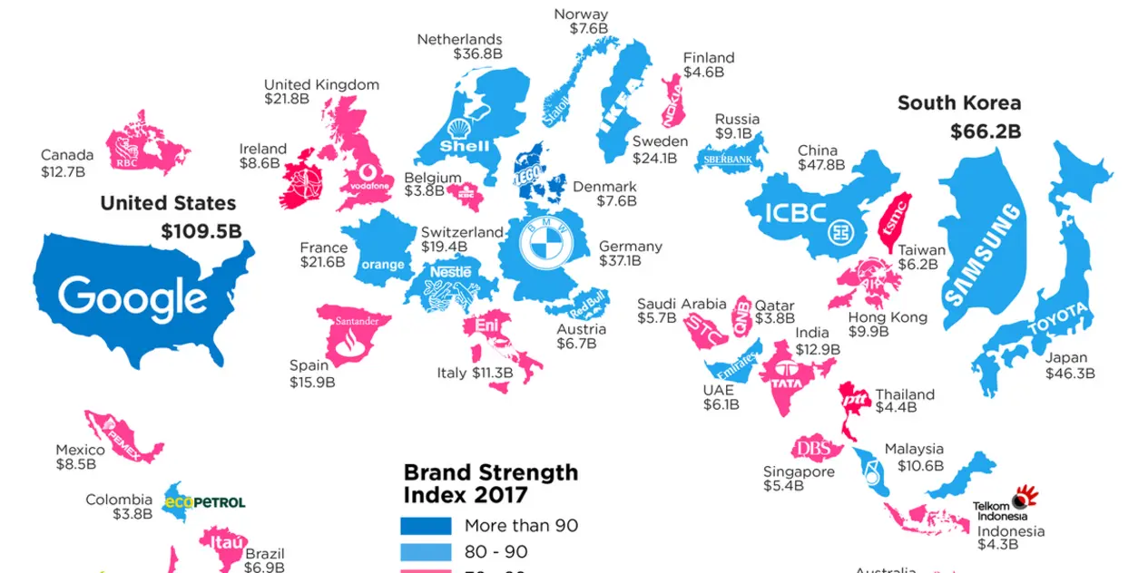 World map with client locations