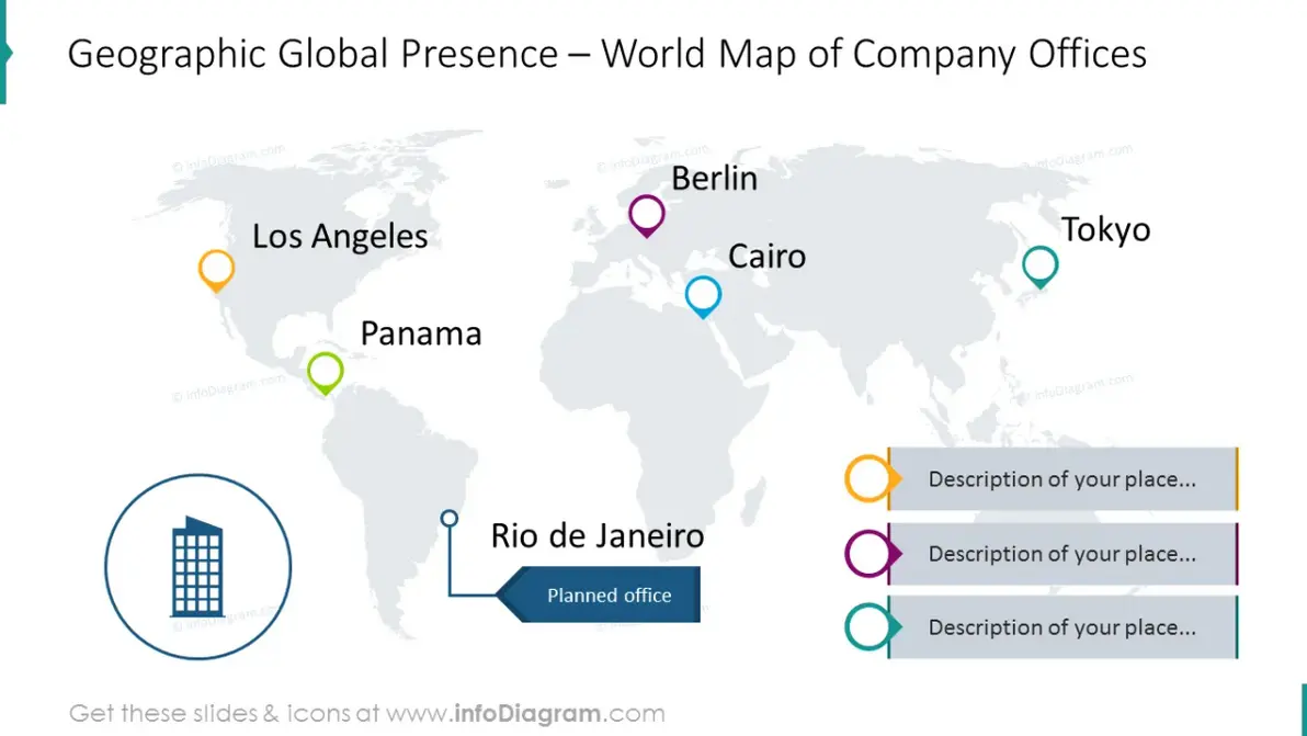 Map showing global client locations
