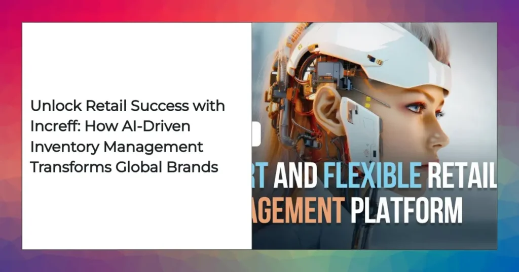 Increff global AI retail platform demonstration with connected retail locations and analytics dashboard.