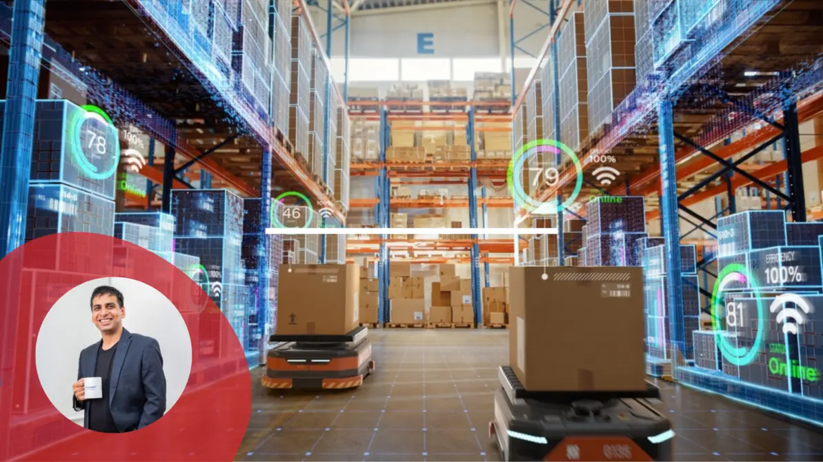 Automated warehouse workflow at work