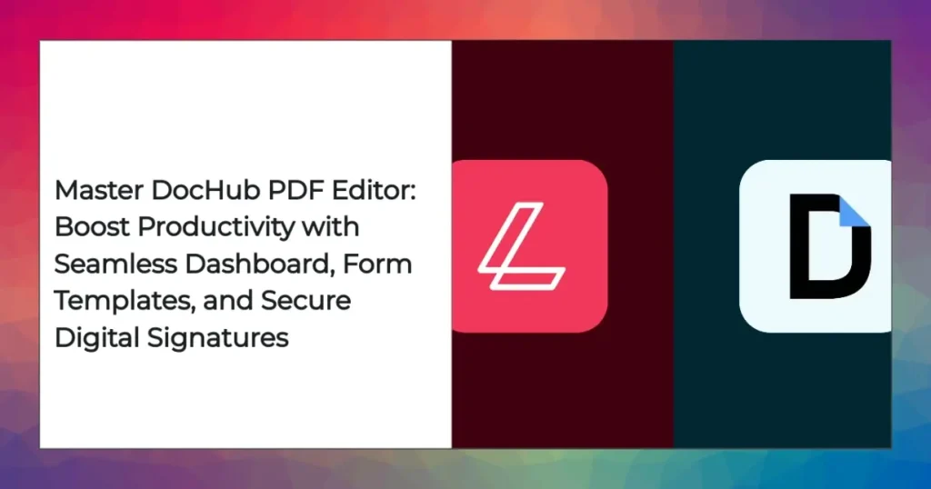 DocHub PDF Editor main dashboard displaying tools for annotation, forms, and digital signatures