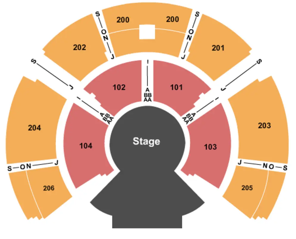 Tour map for Luzia locations