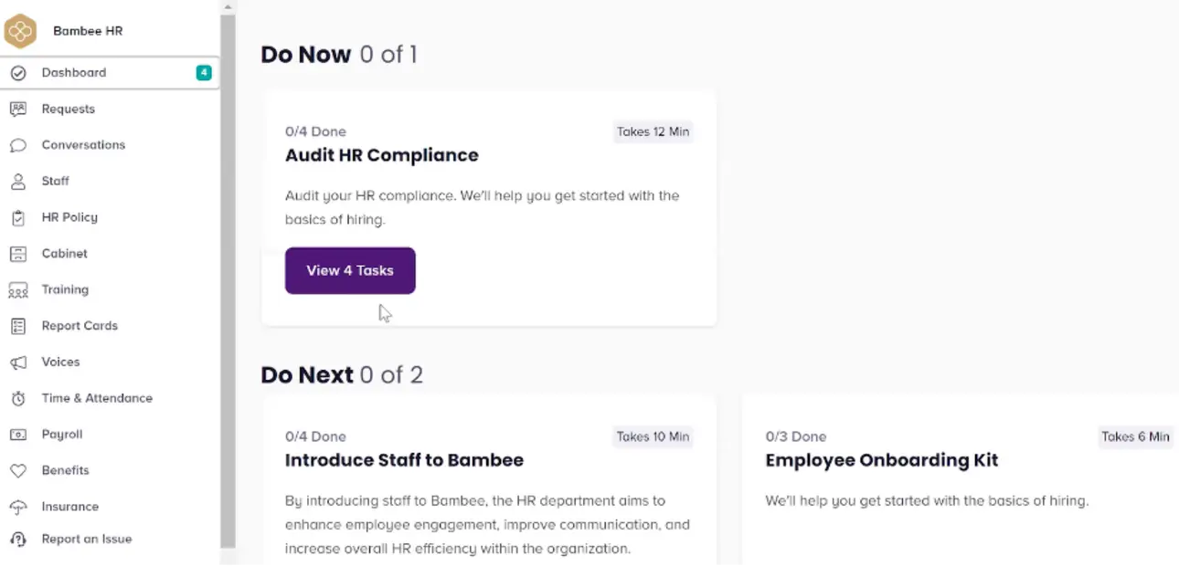 HR dashboard for businesses