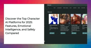 Top character AI platform features comparison infographic for 2025