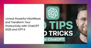 Modern ChatGPT 2025 dashboard interface with productivity boosters and GPT-5 AI integration