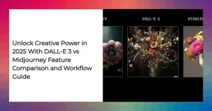 DALL-E 3 and Midjourney feature comparison chart for AI image generation in 2025