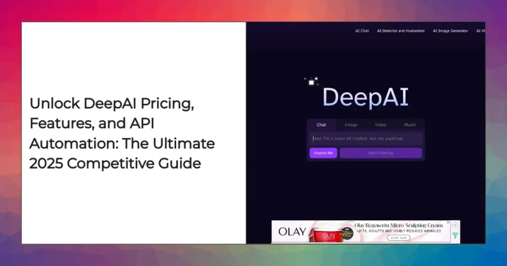DeepAI pricing comparison and automation workflow 2025