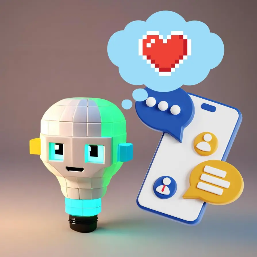 Chatbot with emotions concept artwork
