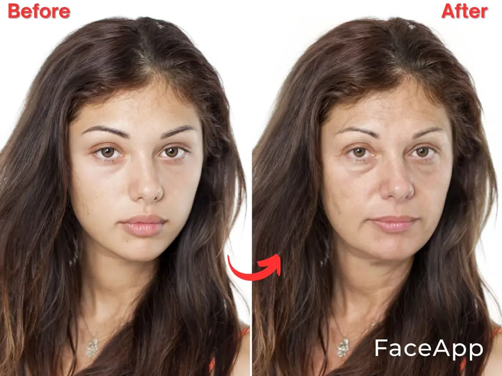 Old age face filter result
