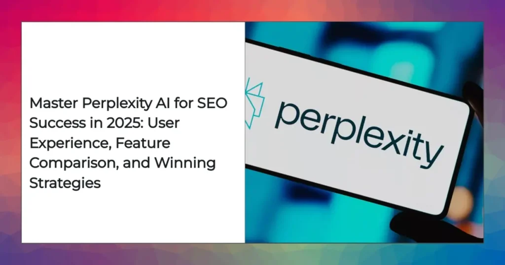 Screenshot of Perplexity AI interface displaying real-time search and SEO features