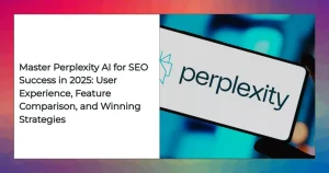 Screenshot of Perplexity AI interface displaying real-time search and SEO features
