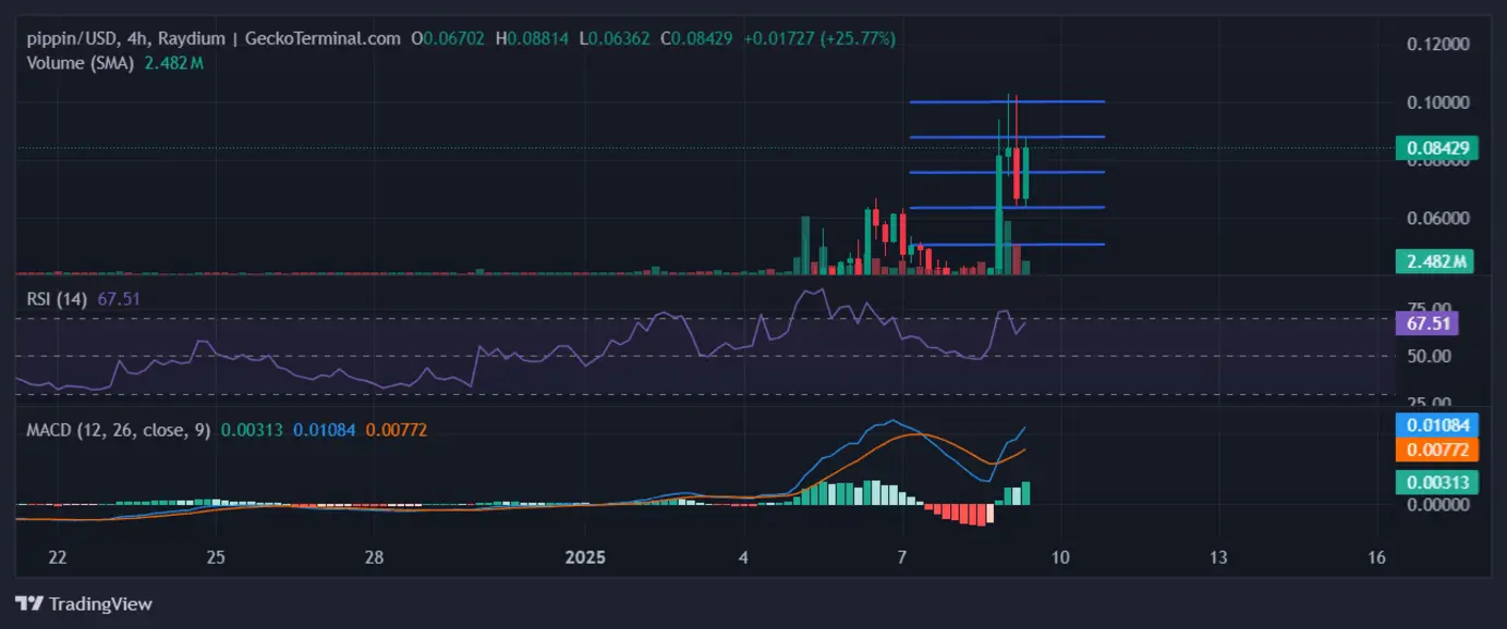 Pippin 2025 price prediction chart