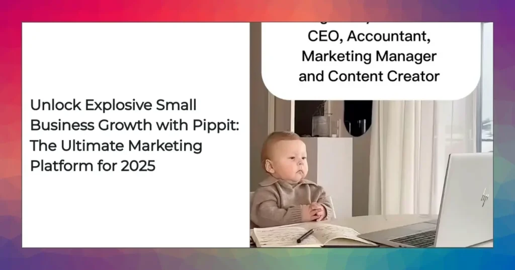Pippit dashboard with marketing analytics and automation for small business growth.