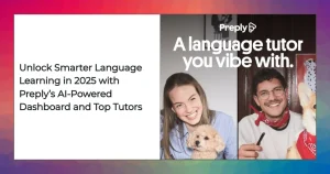 AI-powered Preply dashboard showing personalized language learning tools.