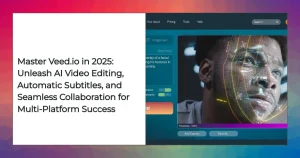 Veed.io dashboard with AI subtitle generator and real-time collaboration features