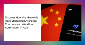 Yuanbao AI platform interface with WeChat connected business automation tools and intuitive chat modules
