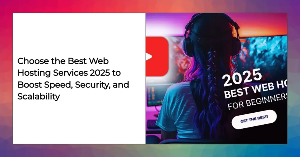 Modern data center racks illustrating fast, secure, scalable web hosting services 2025.