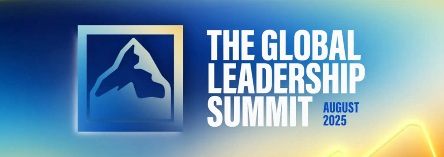 Stage and logo for leadership summit