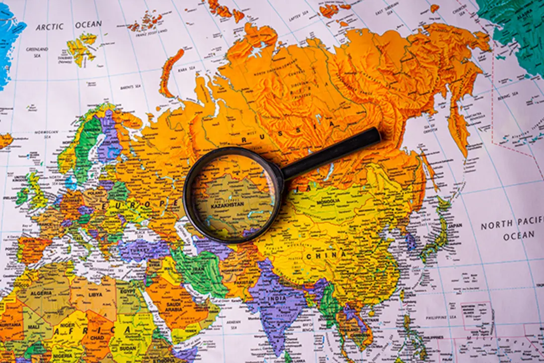 Colorful political world map image