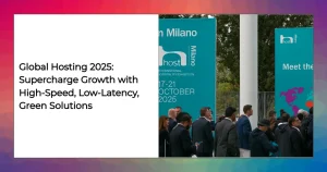 Global map of data centers showing high-speed, low-latency, green hosting in 2025