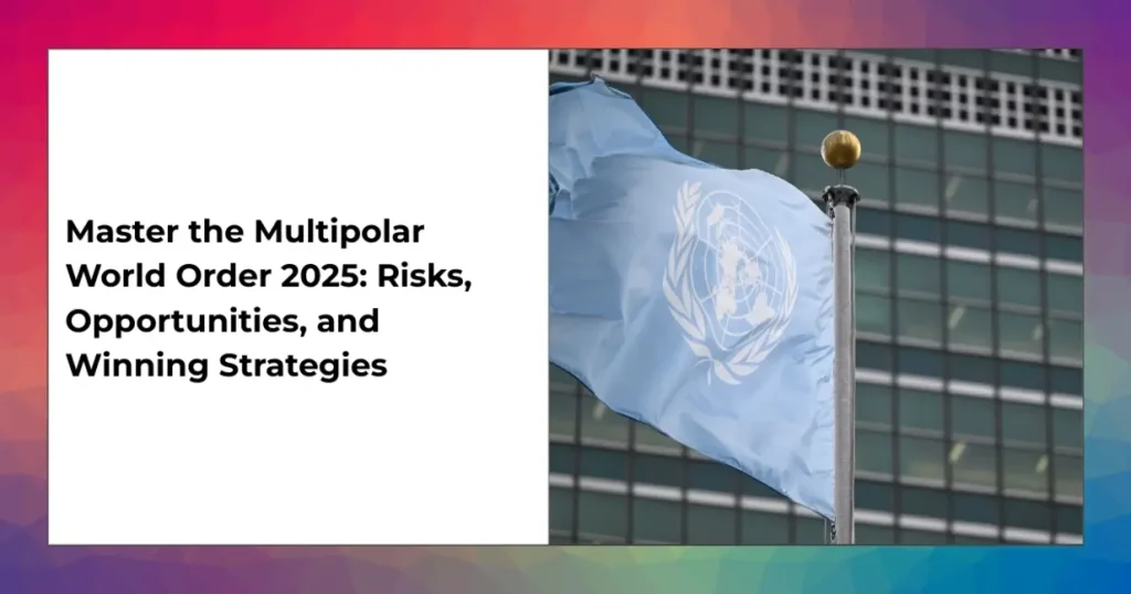 World map visualizing the multipolar world order 2025 with emerging alliances and strategic opportunities
