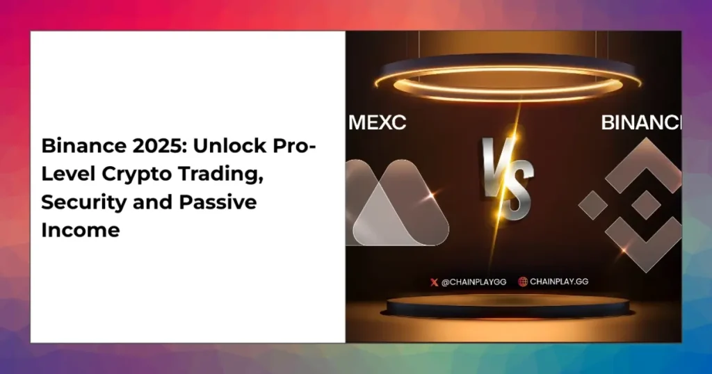 Binance 2025 crypto exchange interface with trading charts and security features