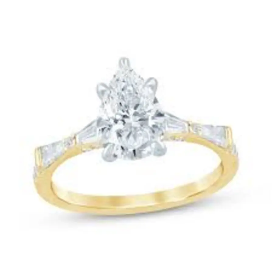 Diamond ring styles on display