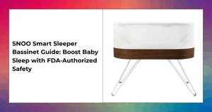 SNOO Smart Sleeper Bassinet in nursery with smart rocking and secure swaddle for safe sleep.