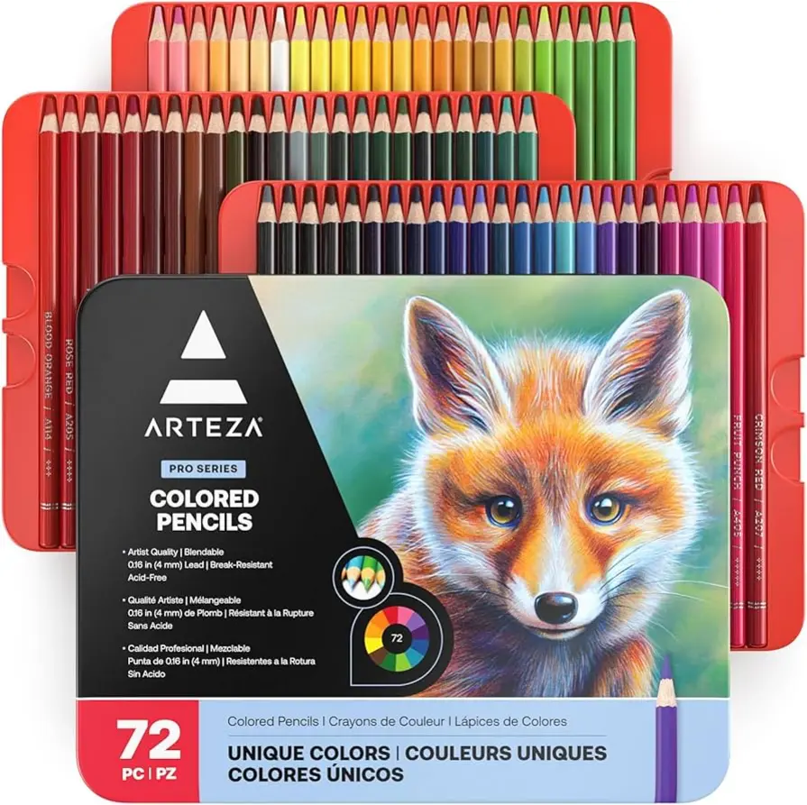 Arteza acrylic paint set on canvas