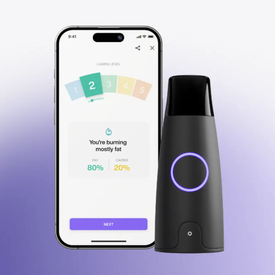 Lumen metabolism tracker device in use