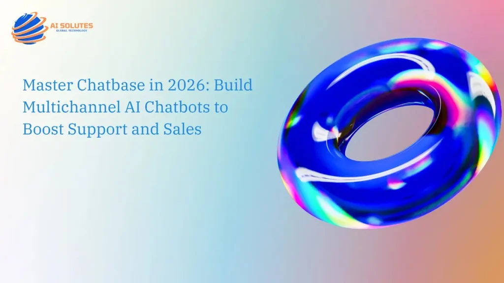Chatbase AI chatbot builder dashboard showing knowledge base training, multichannel deployment, and analytics.