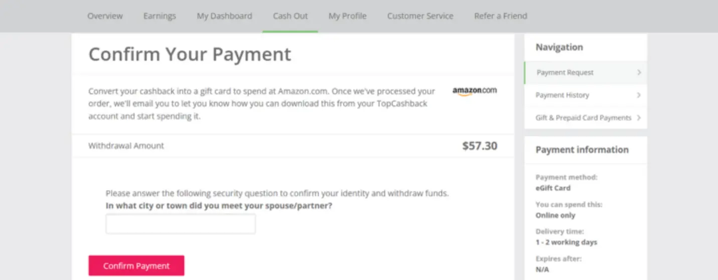 Step-by-step guide to redeem cashback