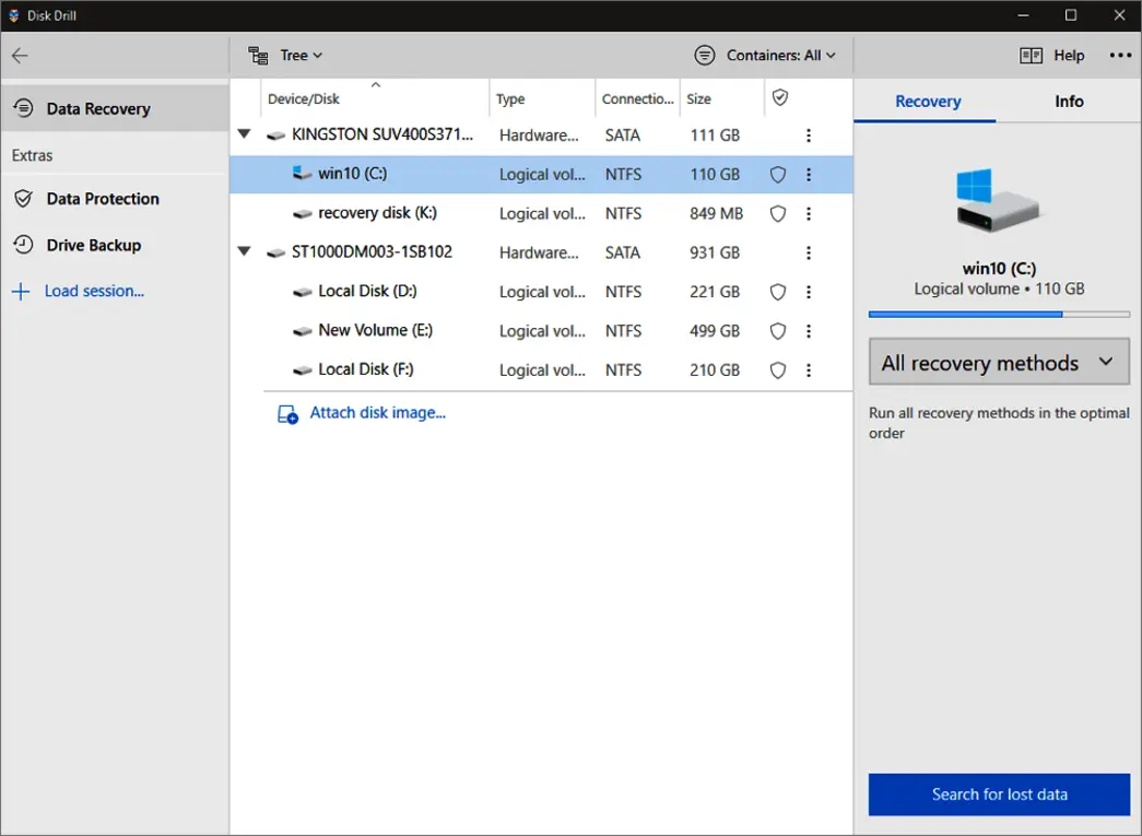 EaseUS vs Disk Drill Feature Comparison Table