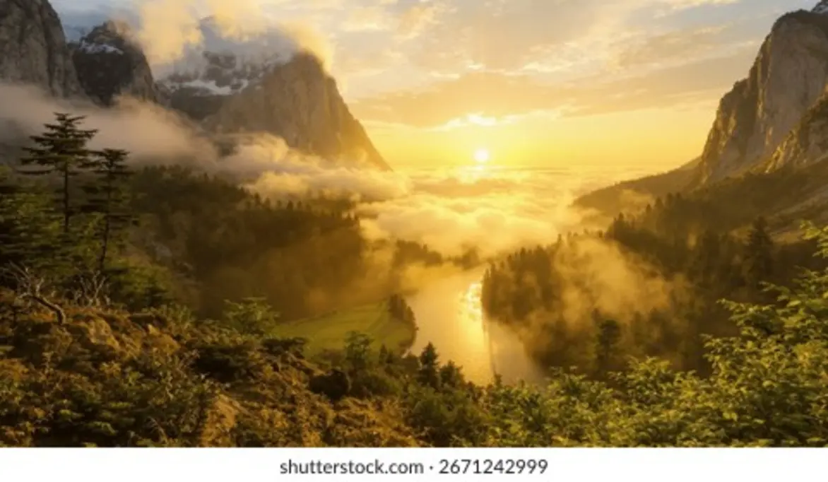mountain sunrise