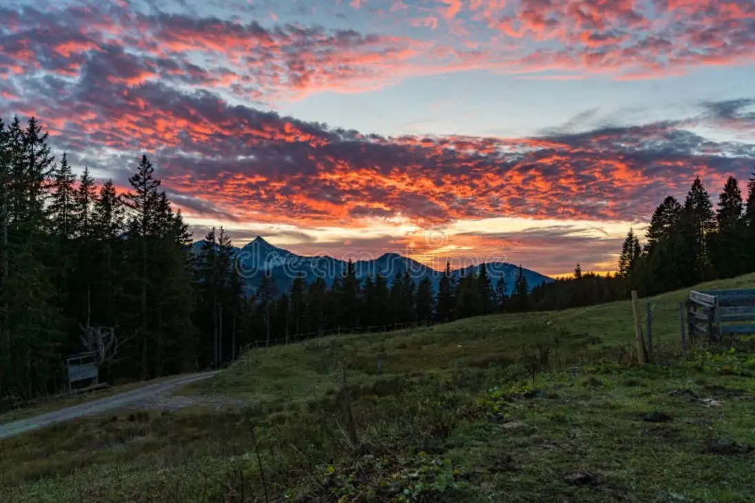 Mountain sunset